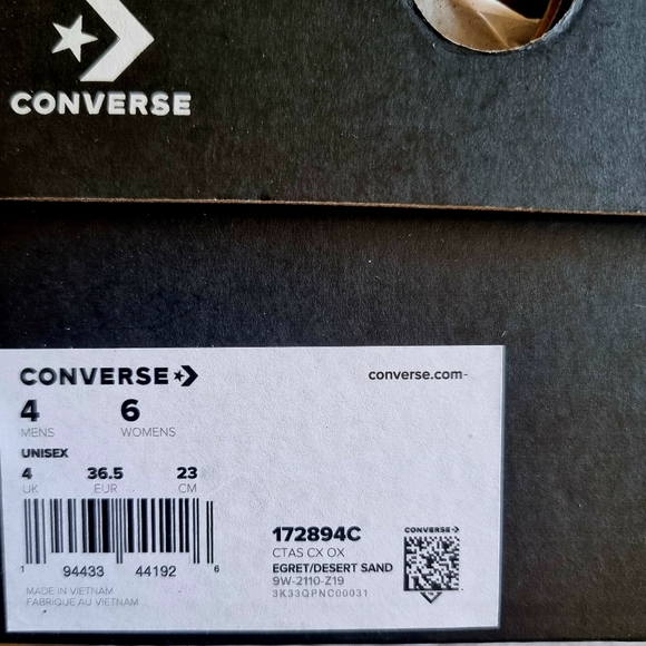 Ivory / Cream & Orange CONVERSE Chuck Taylor ALL STAR CX - Picture 13 of 14